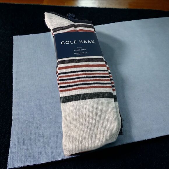 NWT Cole Haan Men’s Dress Crew 3-Pack Socks - Picture 1 of 4